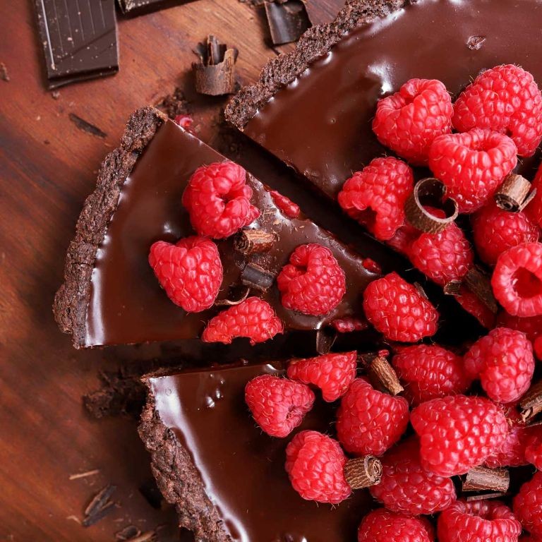Dark Chocolate Raspberry Tart