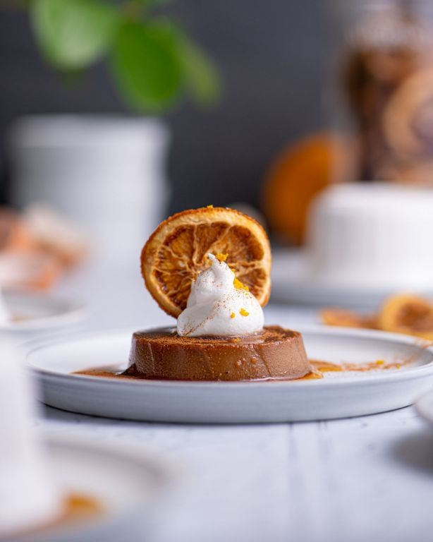 Decadent Chocolate Flan with Whipped Cream