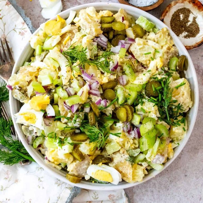 Dill Pickle Potato Salad with Hard-Boiled Eggs