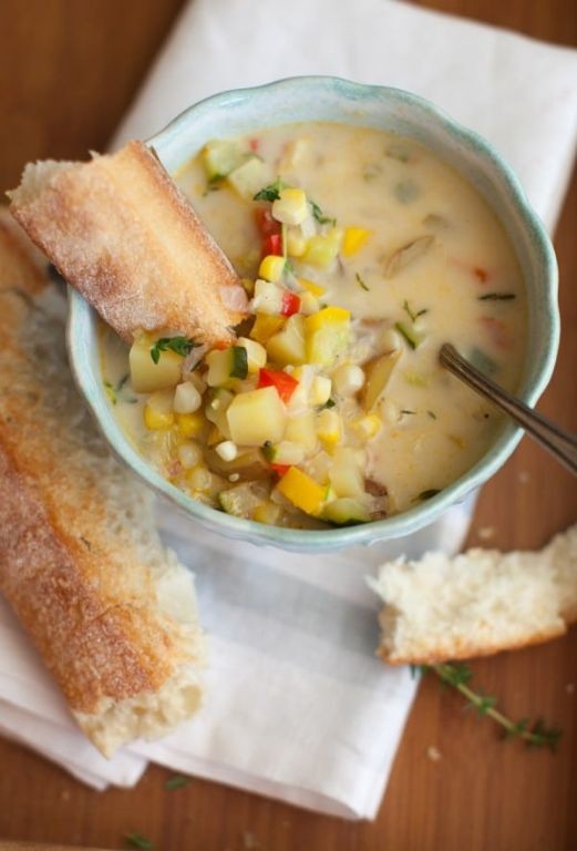 Direct-harvest sweet corn chowder