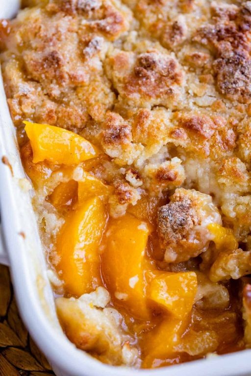 Direct-picked peach cobbler