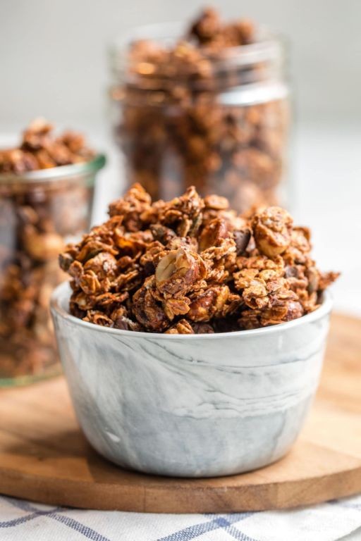 Double Chocolate Granola with Hazelnuts