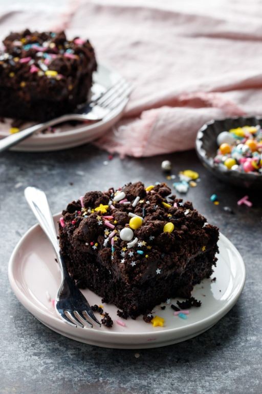 Double Chocolate Sheet Cake with Oreo Crumbles