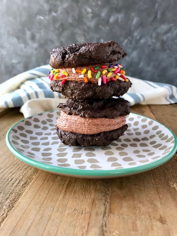 Double Chocolate Whoopie Pies with Cake Mix