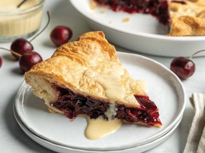 Double-Crust Cranberry Cherry Pie with Vanilla Bean