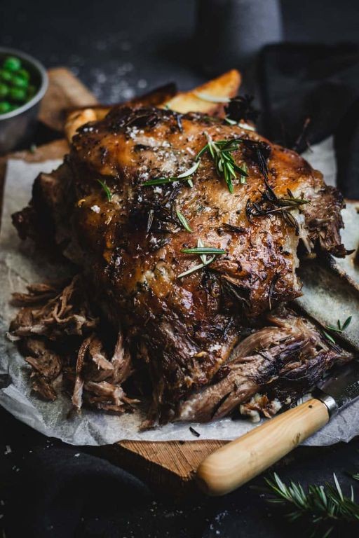 Dutch Oven Herb-Crusted Lamb Shoulder