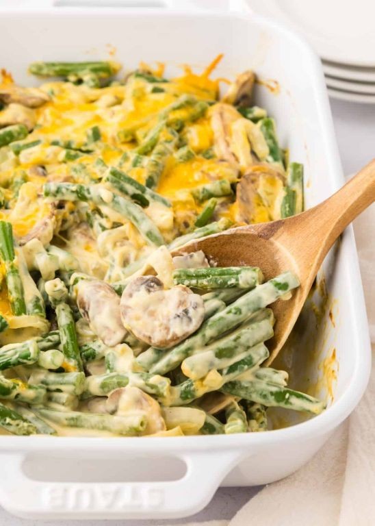 Dutch Oven Keto Green Bean Casserole