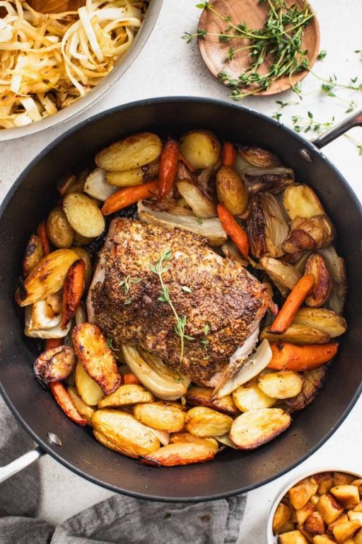 Dutch Oven Keto Pork Roast with Herbs