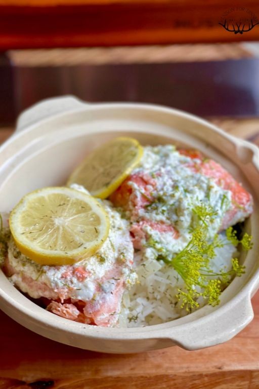 Dutch Oven Lemon Herb Salmon