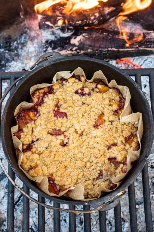 Dutch Oven Peach Cobbler
