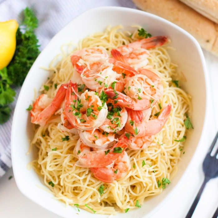 Easy Crockpot Shrimp Scampi