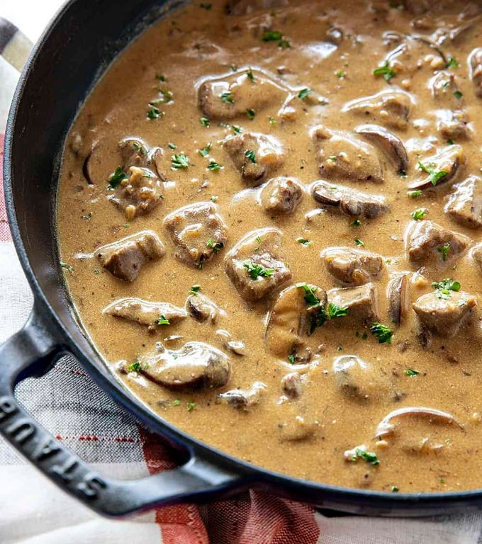 Easy Cube Steak Stroganoff