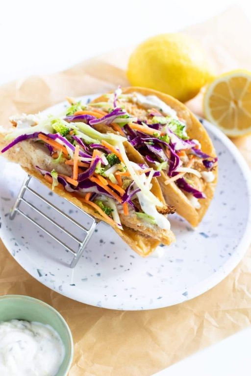 Easy Fish Tacos with Cabbage Slaw