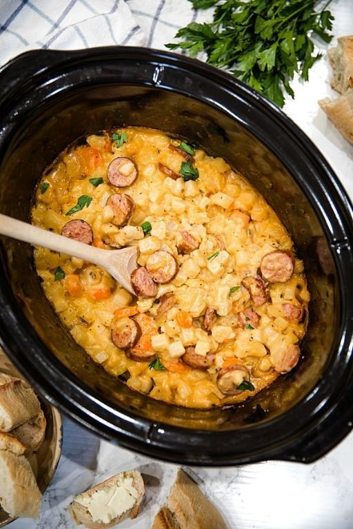 Easy Sausage and Potato Crockpot Dinner