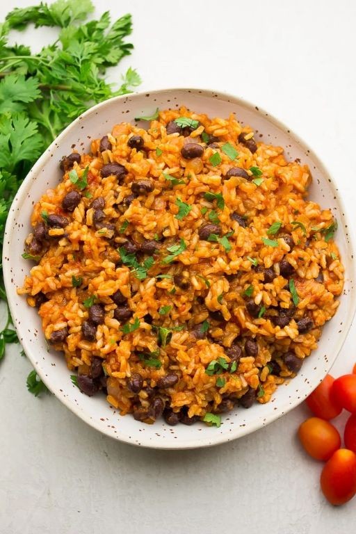 Easy Spanish Rice with Black Beans