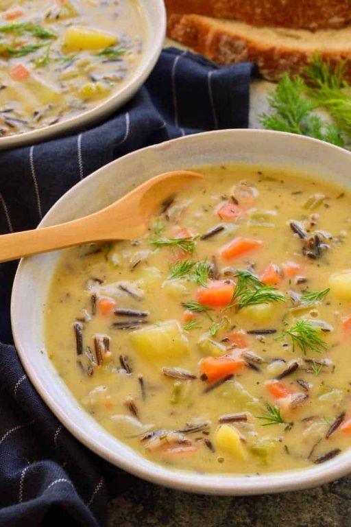 Easy Vegan Wild Rice Soup