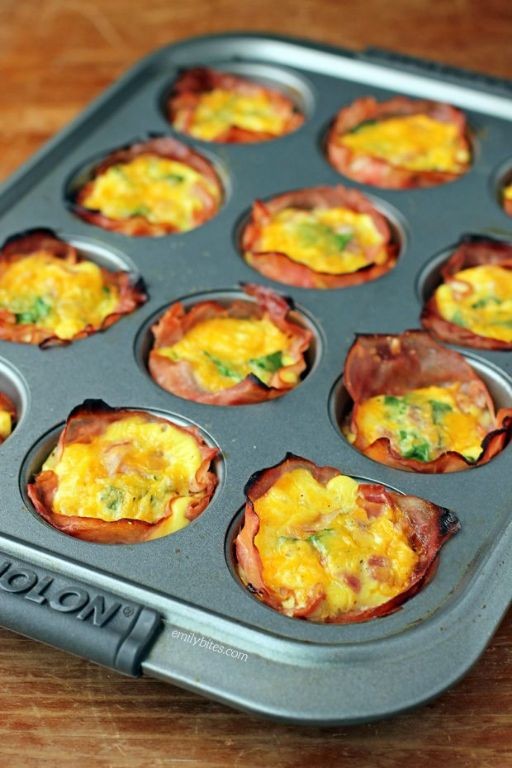 Egg Beaters Muffins with Ham and Cheese