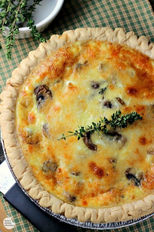 Egg Beaters Quiche with Mushrooms and Swiss Cheese