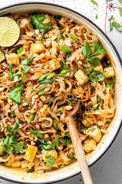 Egg Noodle Pad Thai with Tofu