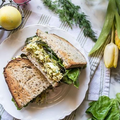 Egg Salad Sandwich with Sprouts