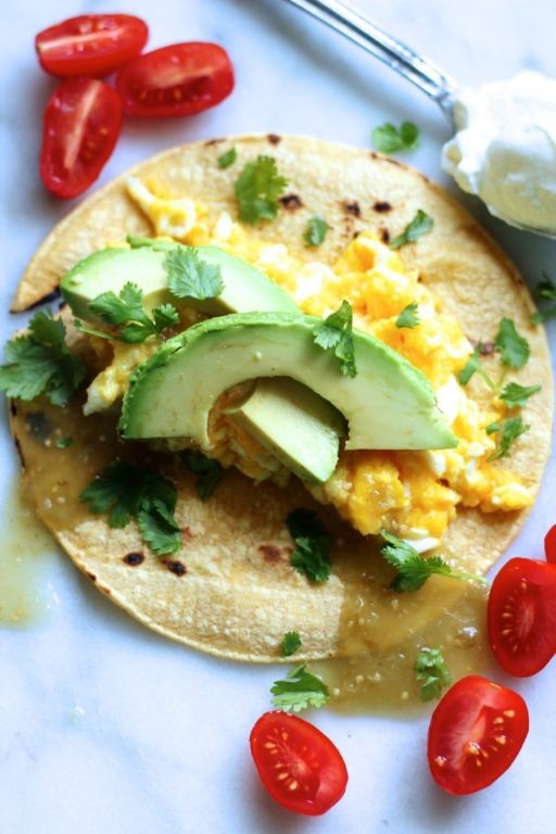 Egg Tacos with Salsa and Avocado