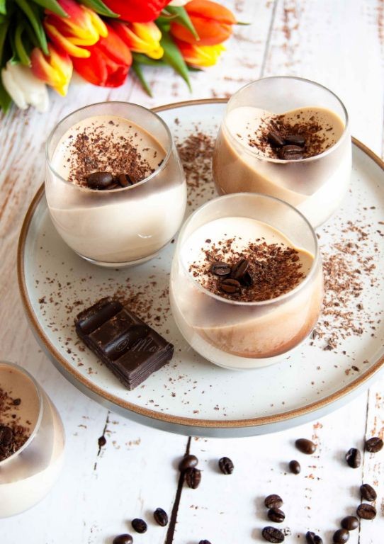 Egg White Espresso Panna Cotta