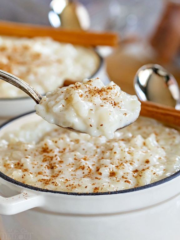 Egg White Rice Pudding with Cinnamon
