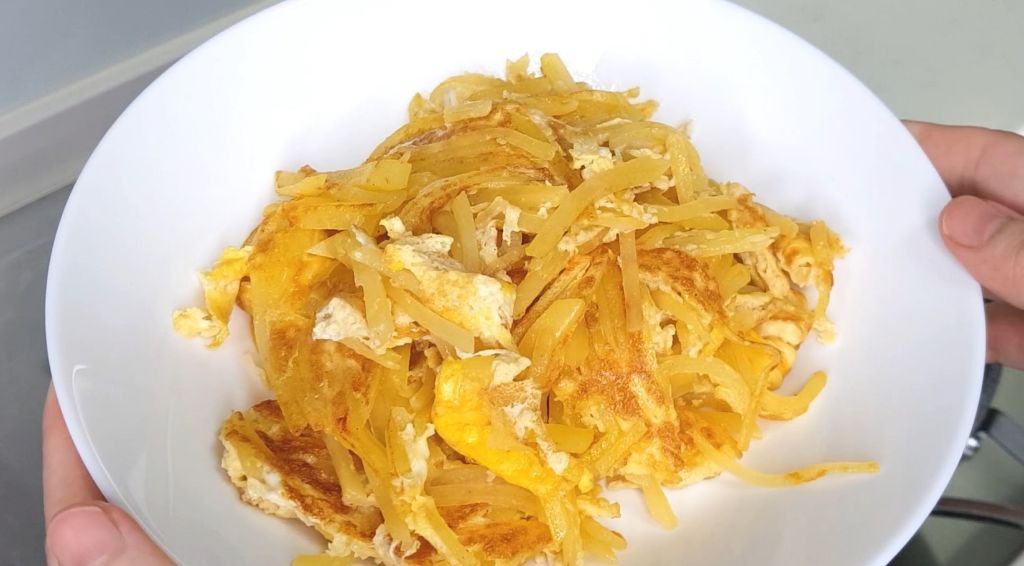 Egg and Potato Stir-Fry with Soy Glaze