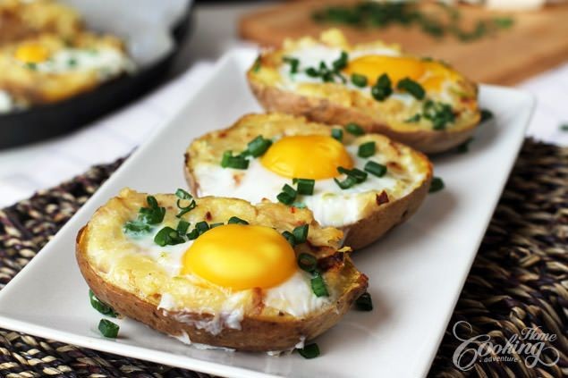 Egg-Stuffed Baked Potatoes