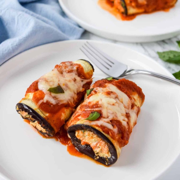 Eggplant Rollatini with Spinach and Cheese