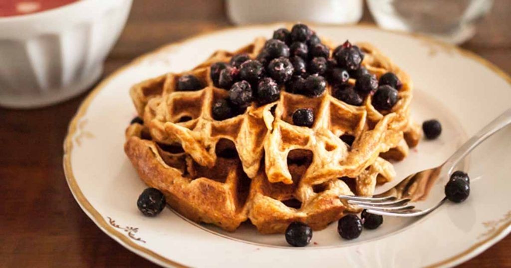 Einkorn Waffles with Berries