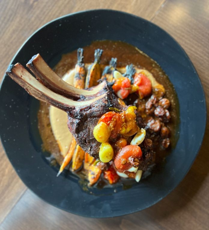 Elk Roast with Carrot and Parsnip Puree
