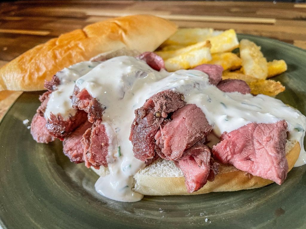Elk Roast with Horseradish Cream Sauce