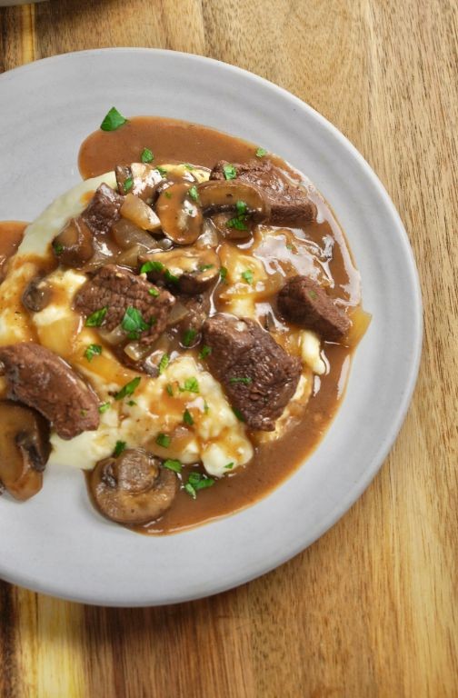 Elk Roast with Wild Mushroom Gravy