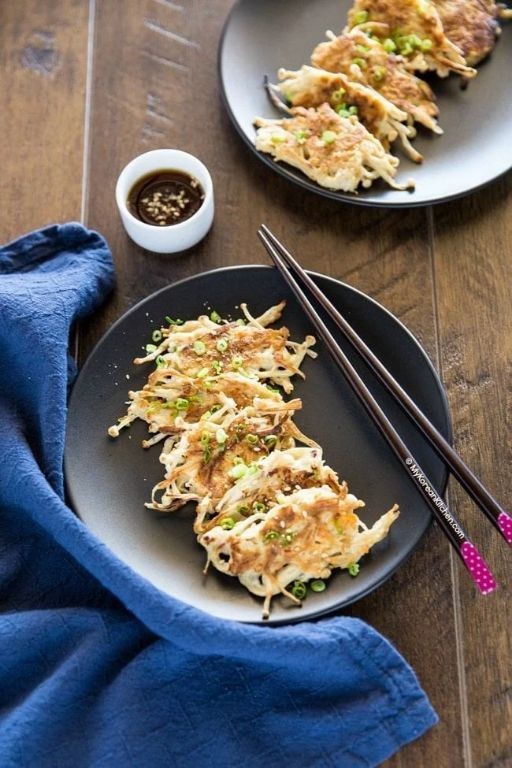 Enoki Mushroom Pancakes
