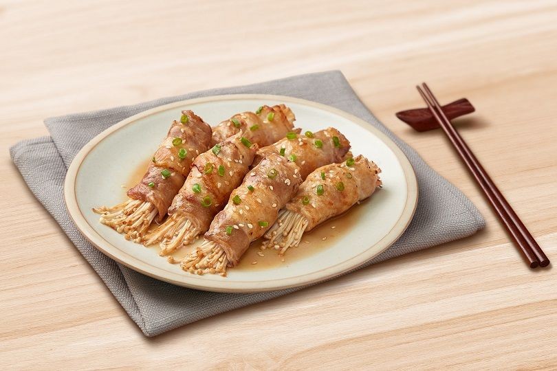 Enoki Mushroom and Pork Dumplings