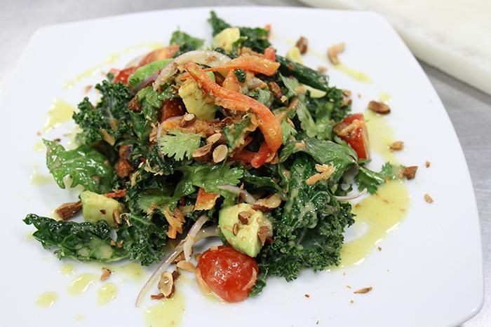 Farm-to-fork kale Caesar salad