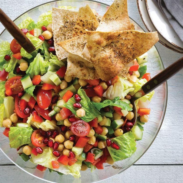 Fattoush Salad with Pita Chips