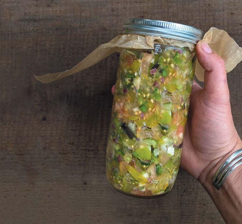 Fermented Green Tomato Relish