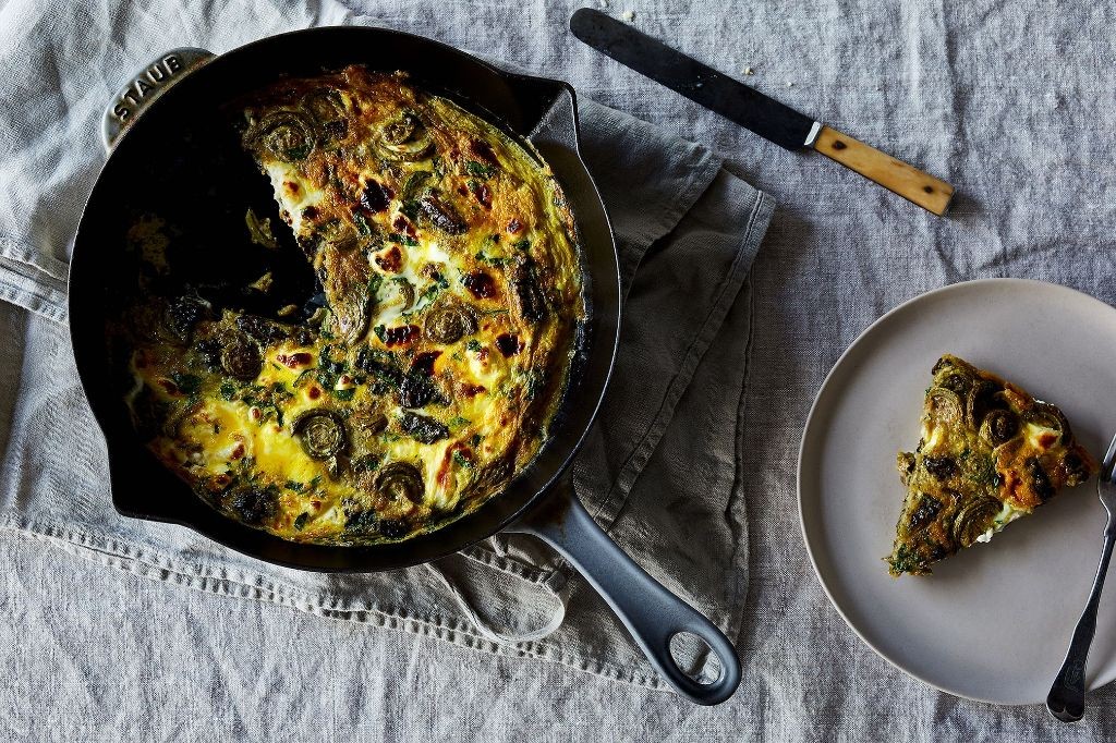 Fiddlehead Frittata with Fresh Herbs