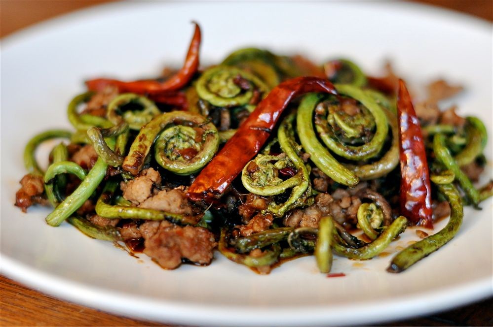 Fiddlehead Stir-Fry with Ginger and Soy