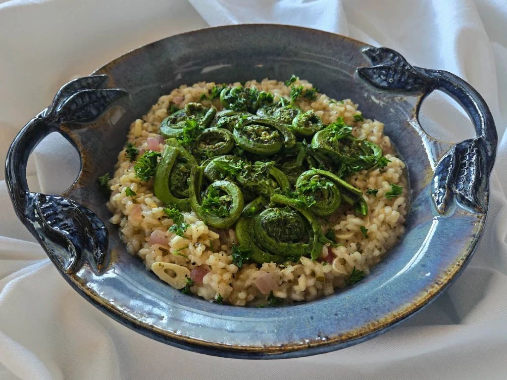 Fiddlehead and Parmesan Risotto
