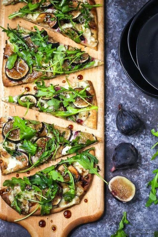 Fig and Blue Cheese Flatbread with Arugula