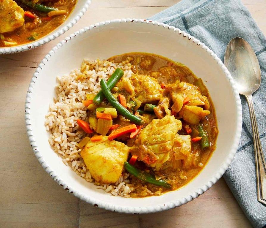 Fish Fillet Curry with Coconut Milk