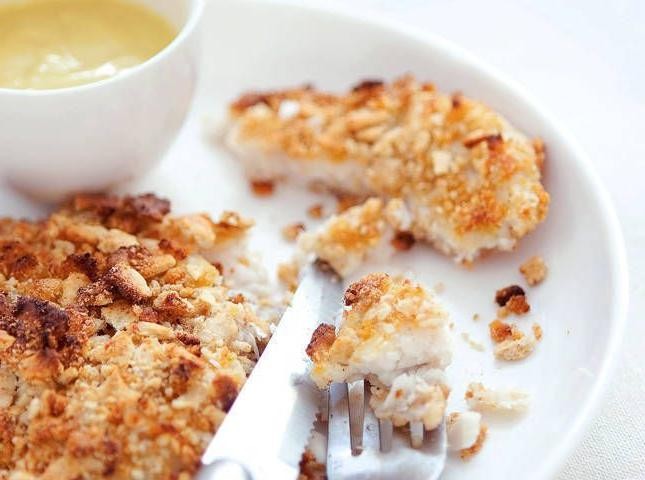 Fish Fillet Nuggets with Honey Mustard Dip