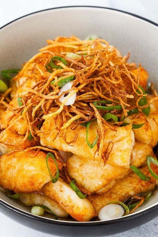Fish Fillet Stir-Fry with Ginger Soy Sauce