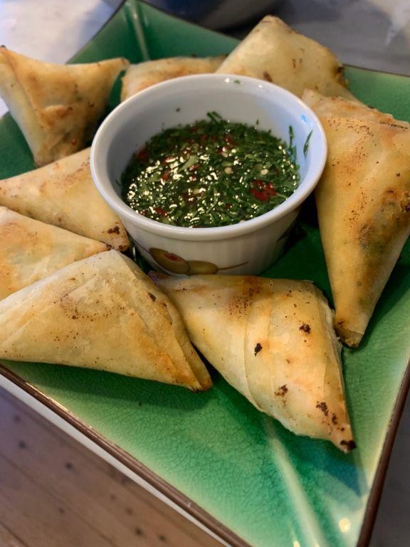Fish and Coriander Samosas