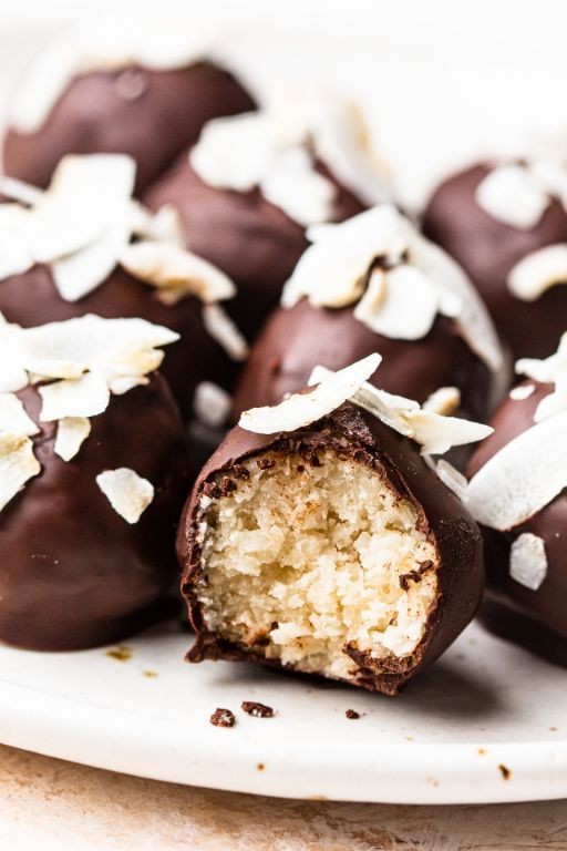 Flourless Coconut Chocolate Truffles