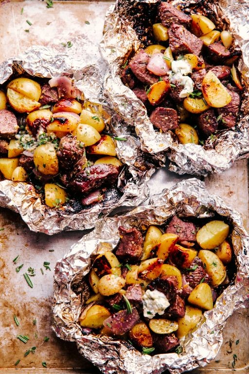 Foil Packet Garlic Butter Potatoes