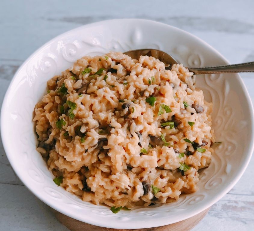 Fontina and Mushroom Risotto